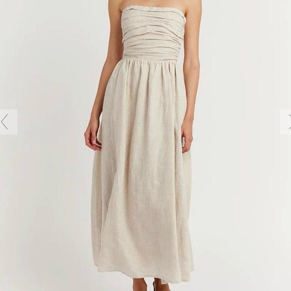 Dissh Lexi Linen Midi Dress Size 2 - Picture 1 of 4
